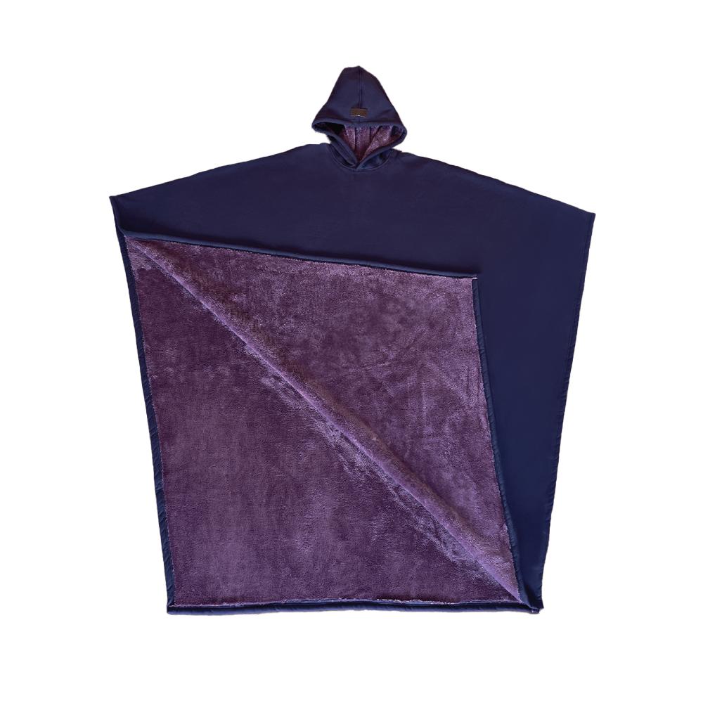 Warm Hooded Poncho With Soft Lining
