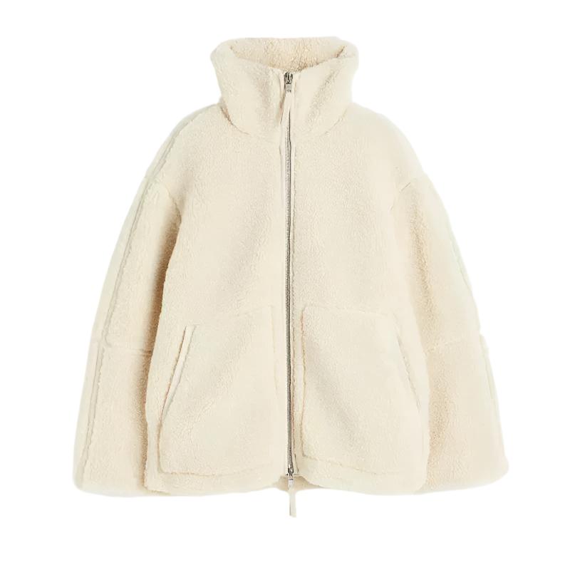 Soft Sherpa Zippered Jacket With Pockets - Image 2