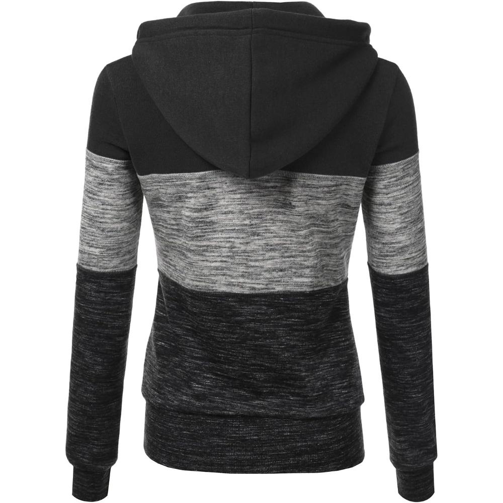 Zip Up Hooded Jacket With Contrast Stripes - Image 2