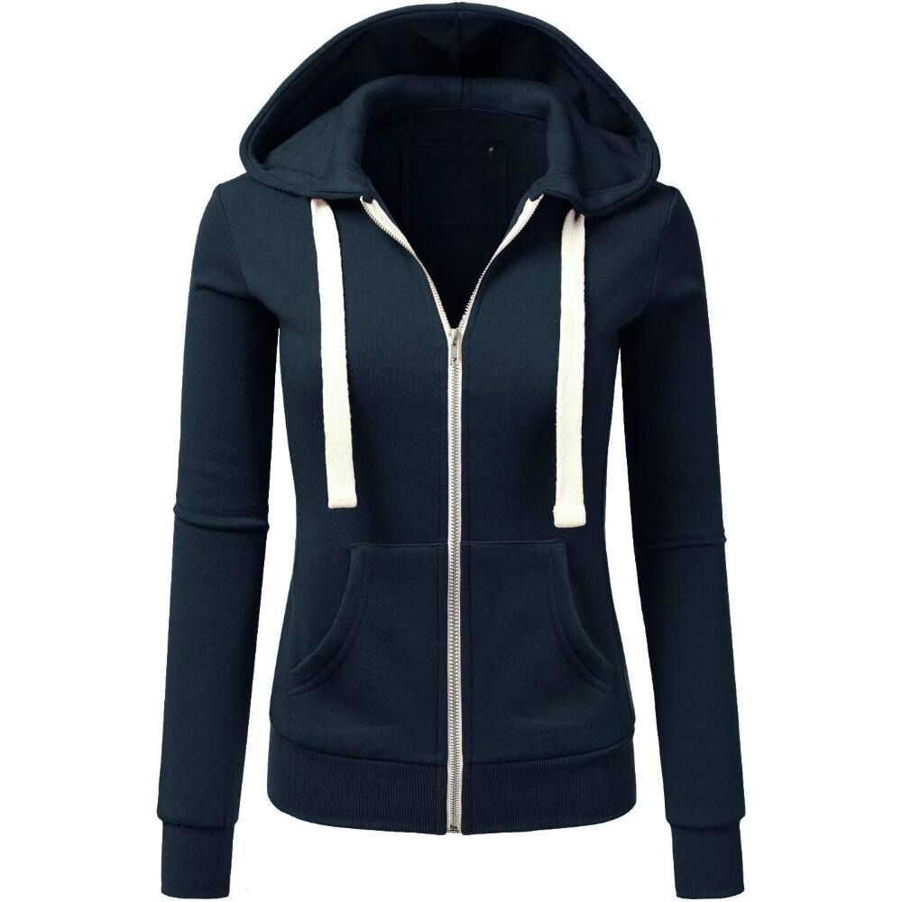Zip Up Hooded Jacket With Drawstrings - Image 10