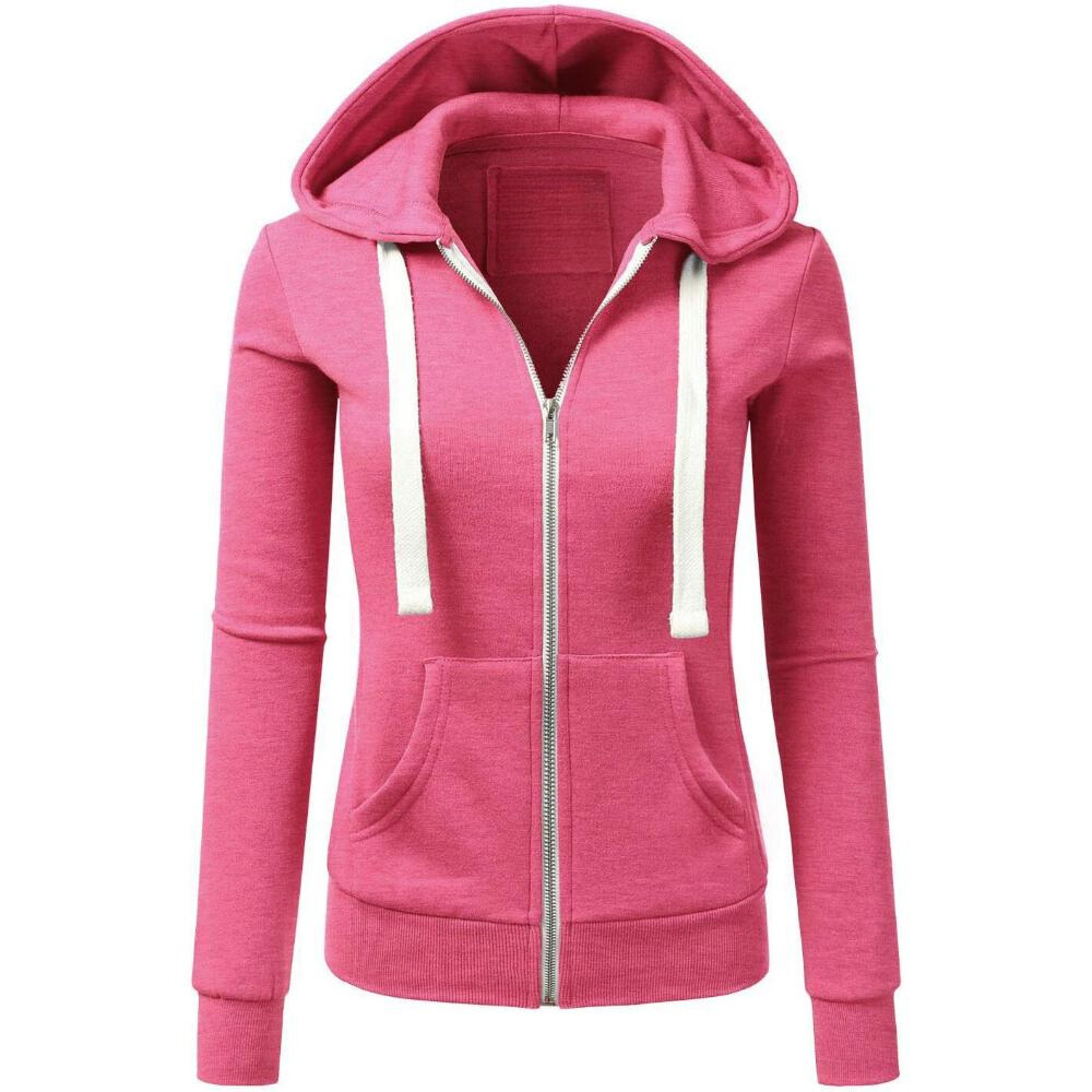 Zip Up Hooded Jacket With Drawstrings - Image 11