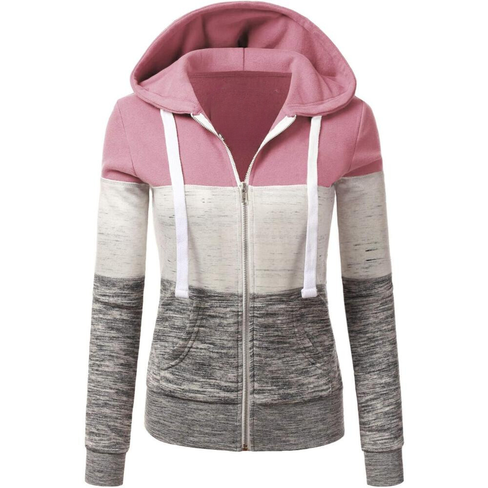 Zip Up Hooded Jacket With Contrast Stripes - Image 4