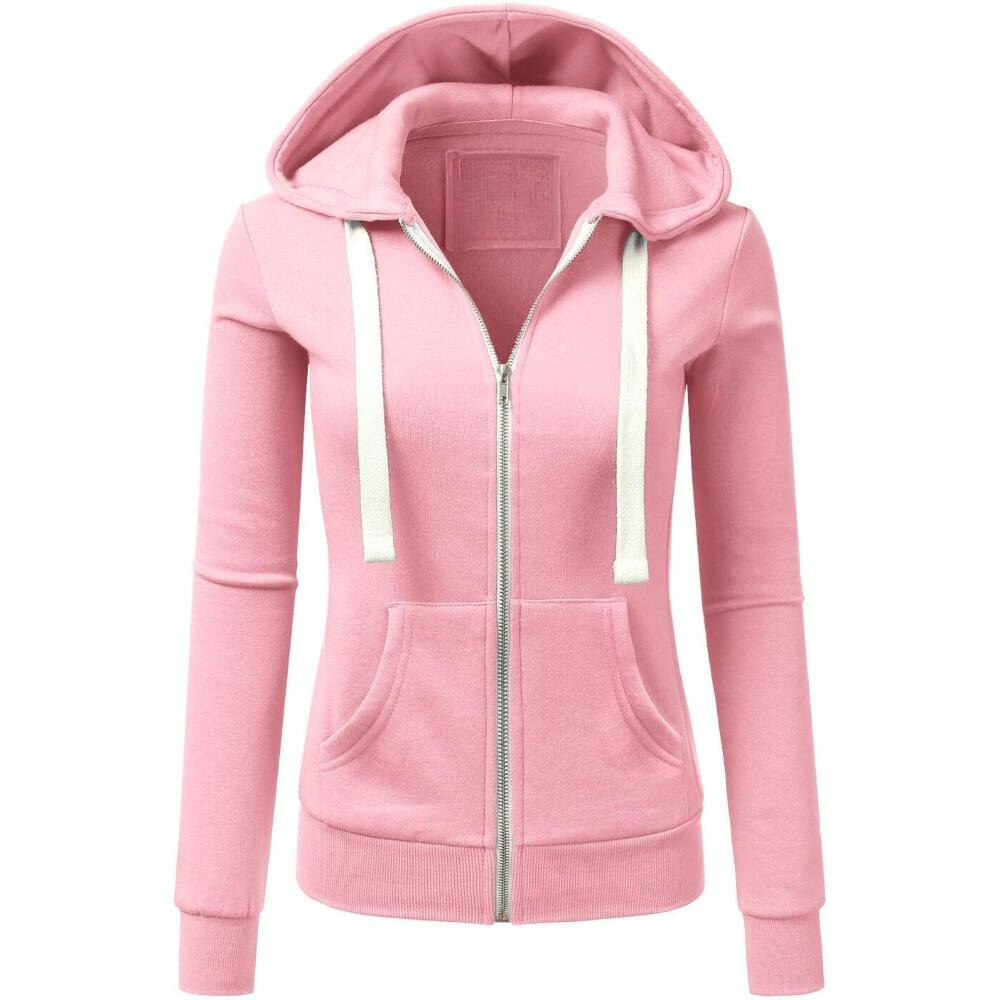 Zip Up Hooded Jacket With Drawstrings - Image 13