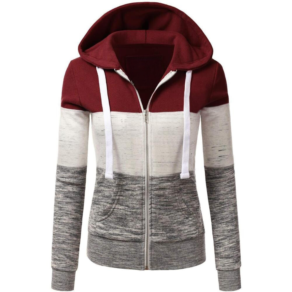 Zip Up Hooded Jacket With Contrast Stripes - Image 5