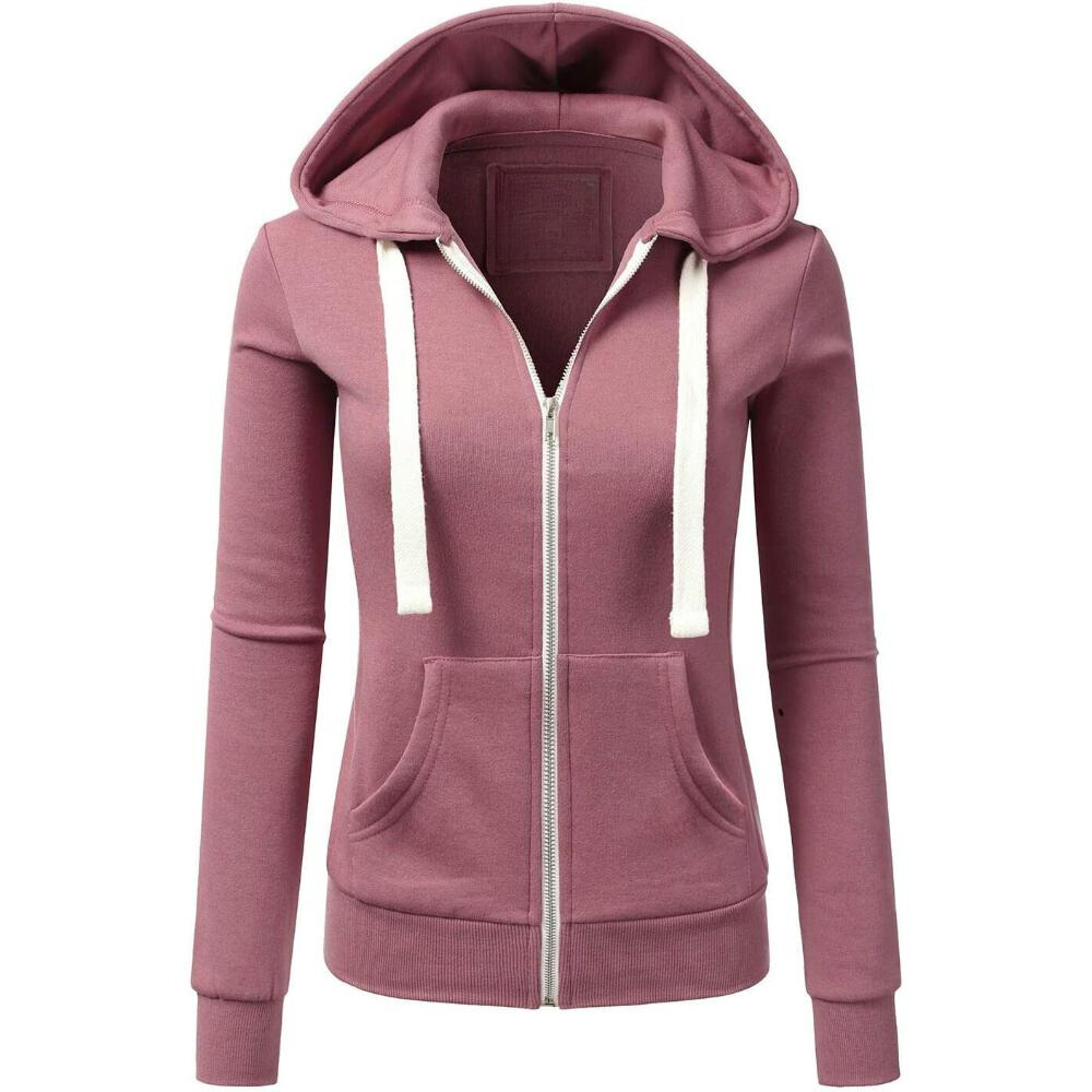 Zip Up Hooded Jacket With Drawstrings - Image 15