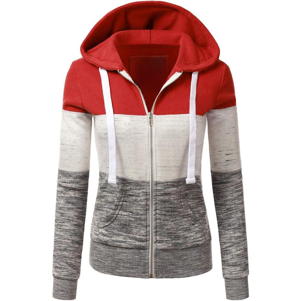Zip Up Hooded Jacket With Contrast Stripes - Image 14