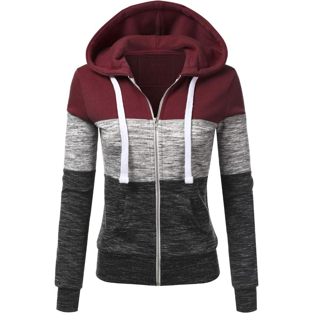 Zip Up Hooded Jacket With Contrast Stripes - Image 6