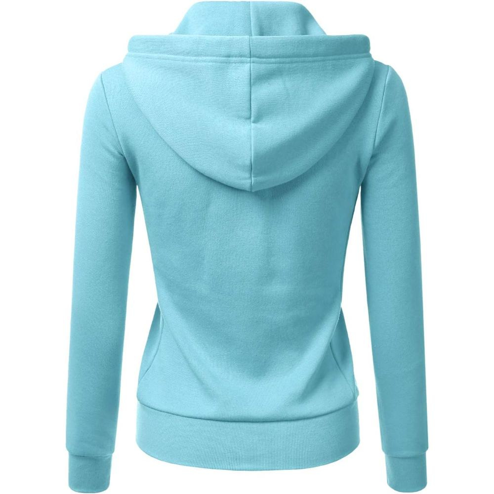 Zip Up Hooded Jacket With Drawstrings - Image 3