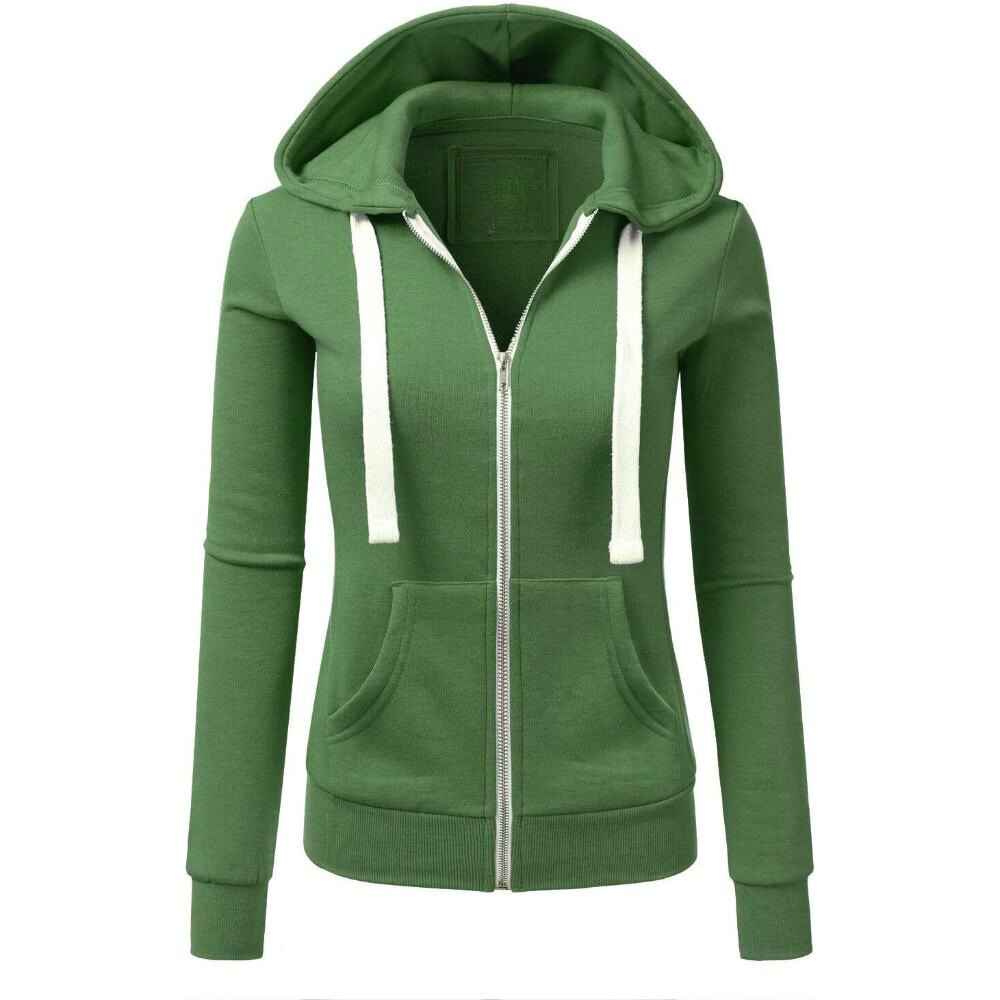 Zip Up Hooded Jacket With Drawstrings - Image 4