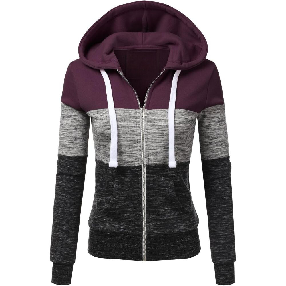 Zip Up Hooded Jacket With Contrast Stripes - Image 9