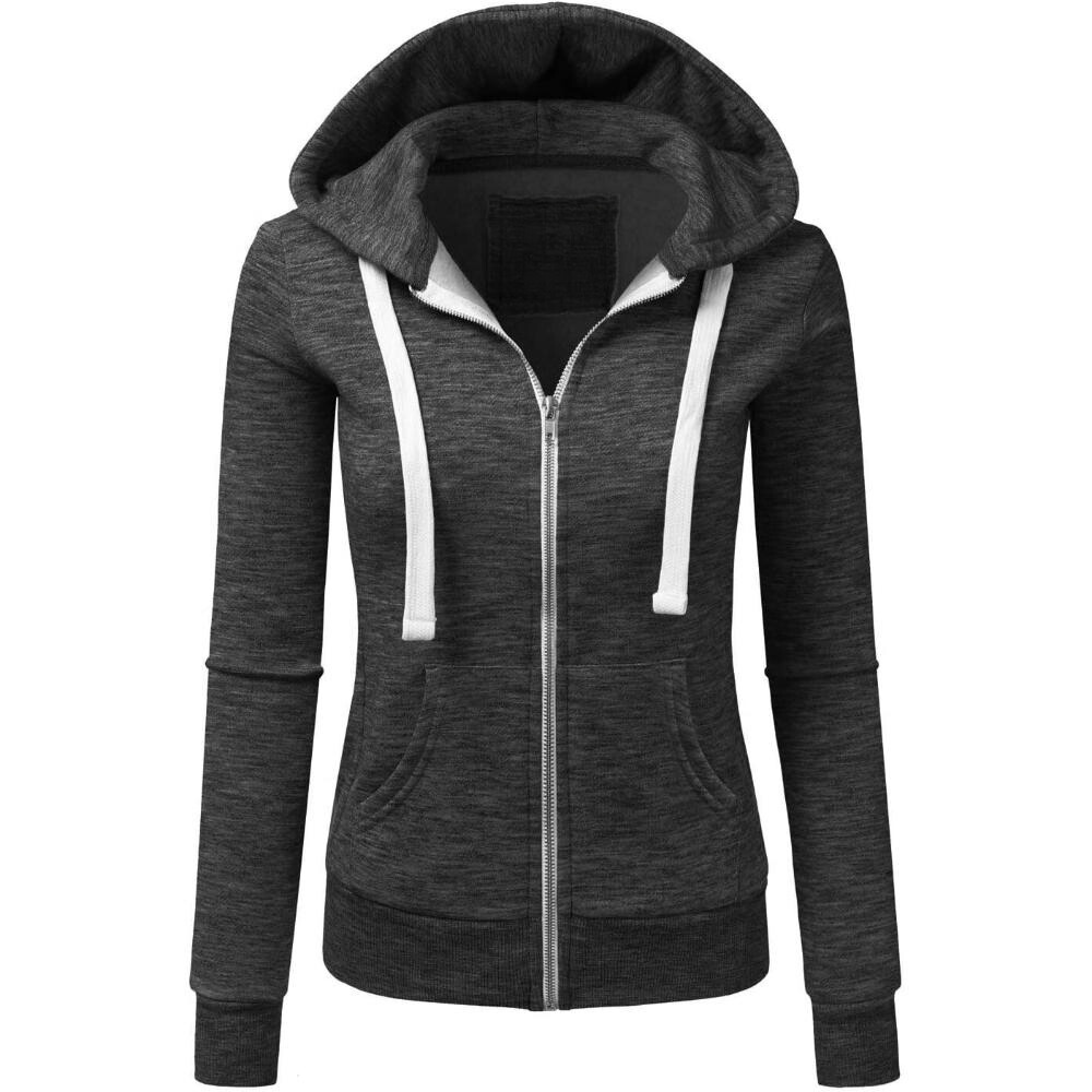 Zip Up Hooded Jacket With Drawstrings - Image 5