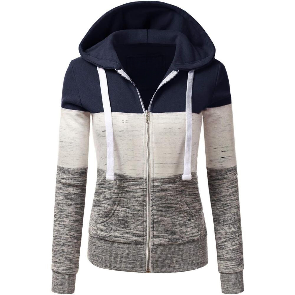Zip Up Hooded Jacket With Contrast Stripes - Image 10