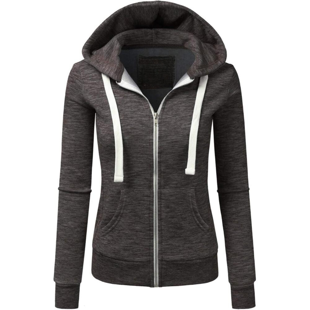 Zip Up Hooded Jacket With Drawstrings - Image 7