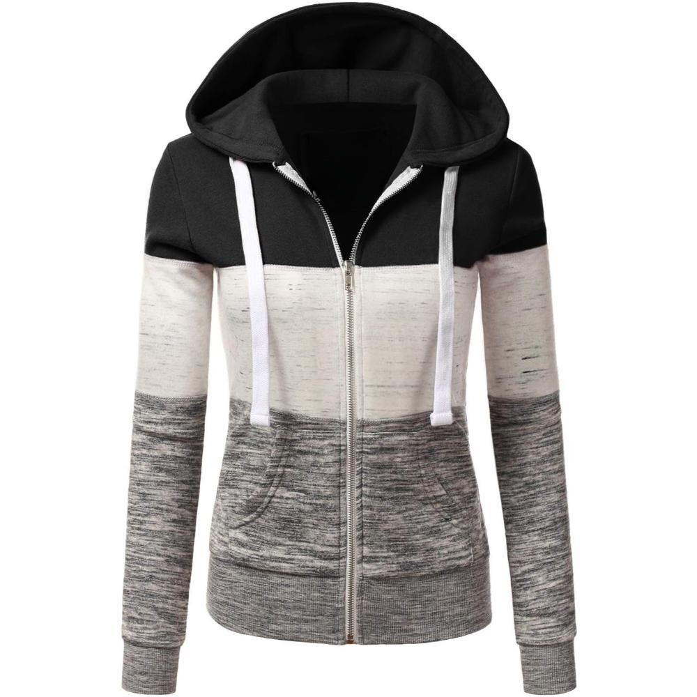 Zip Up Hooded Jacket With Contrast Stripes - Image 11