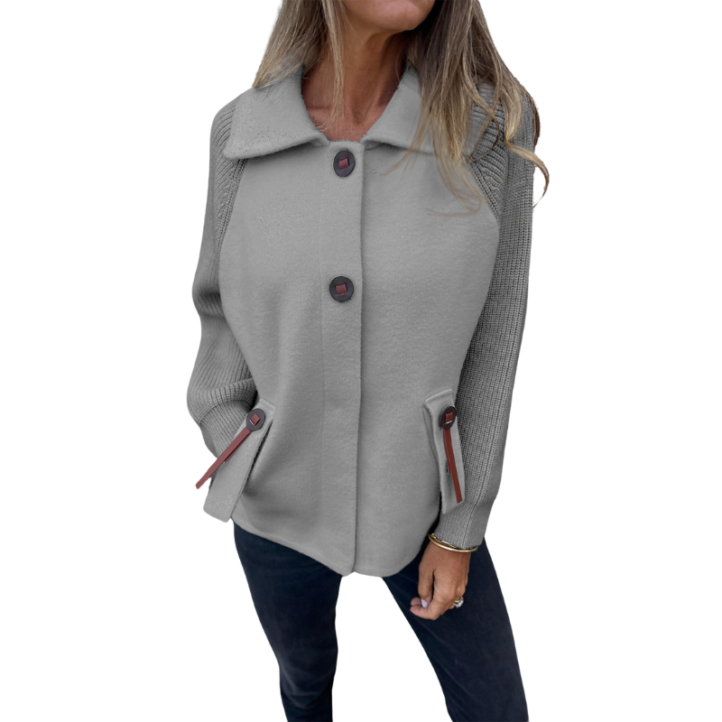 Buttoned Front Casual Knit Jacket - Image 7