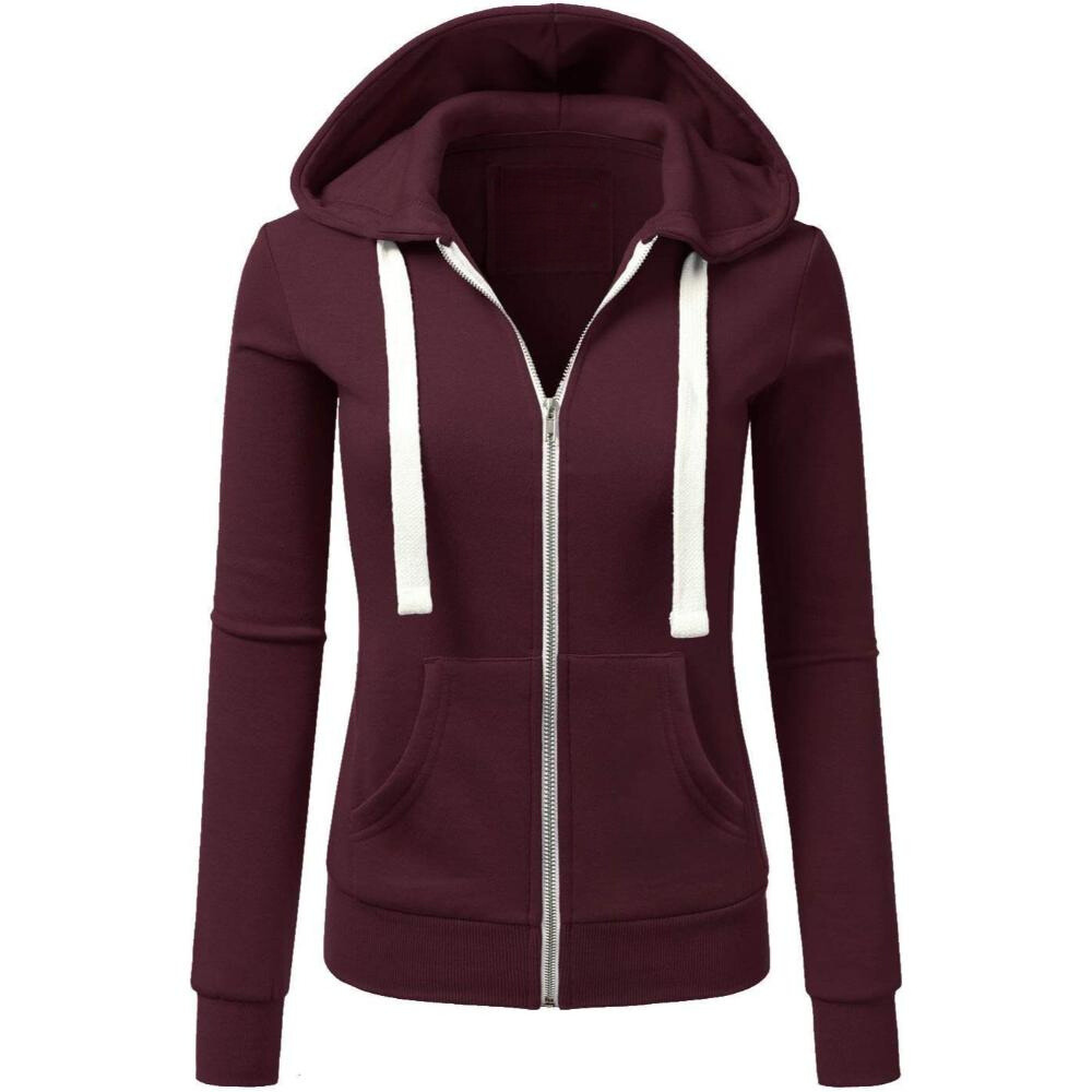 Zip Up Hooded Jacket With Drawstrings - Image 8