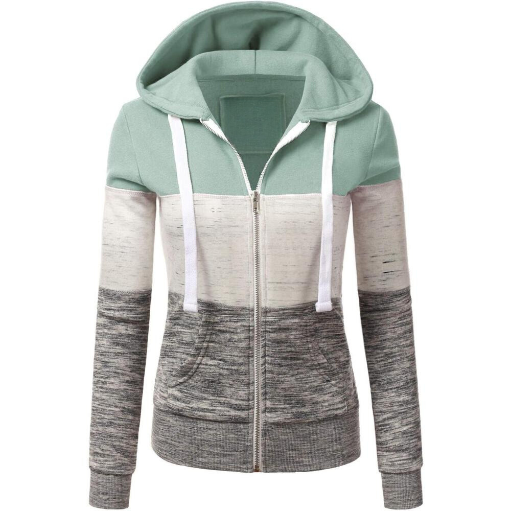 Zip Up Hooded Jacket With Contrast Stripes - Image 12