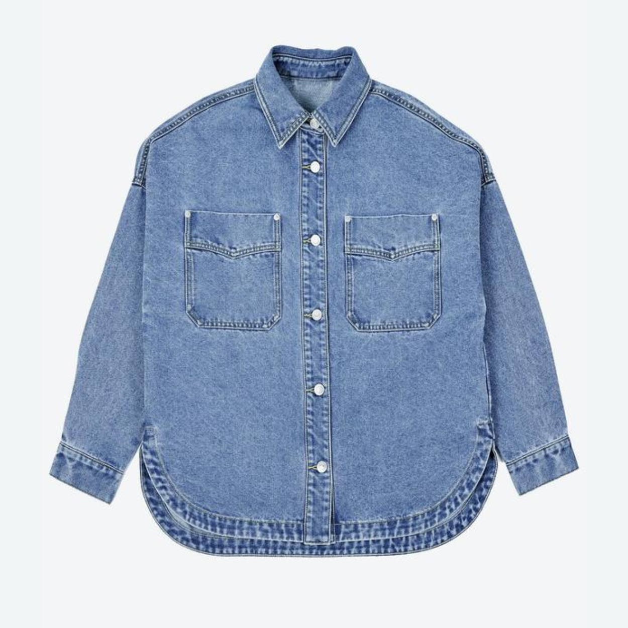 Casual Denim Jacket With Button Front Style - Image 8