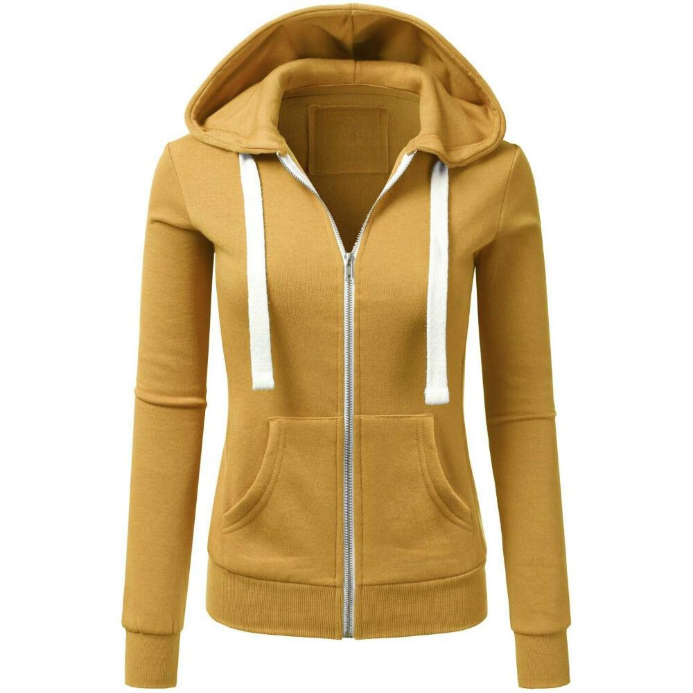 Zip Up Hooded Jacket With Drawstrings - Image 9