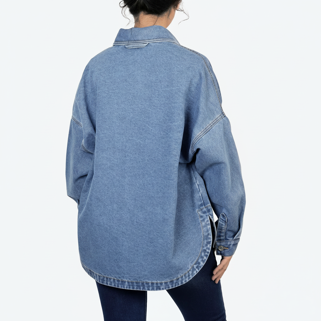 Casual Denim Jacket With Button Front Style - Image 11